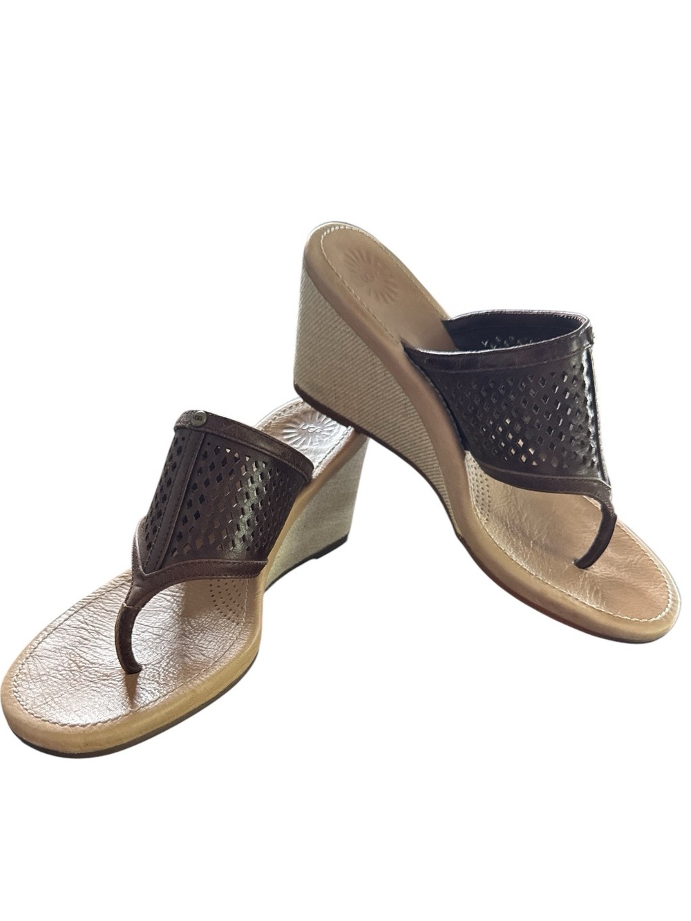 UGG Solena Wedge Sandals 7W